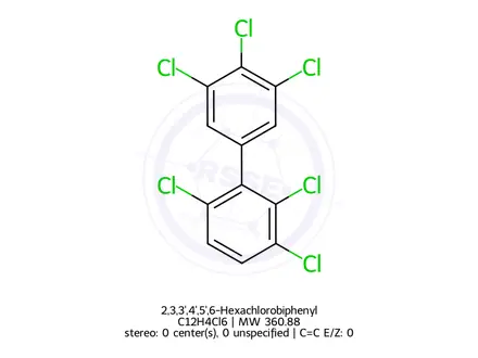 Chemical structure of 2,3,3',4',5',6-Hexachlorobiphenyl