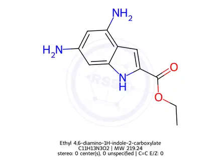 Chemical structure of Ethyl 4,6-diamino-1H-indole-2-carboxylate