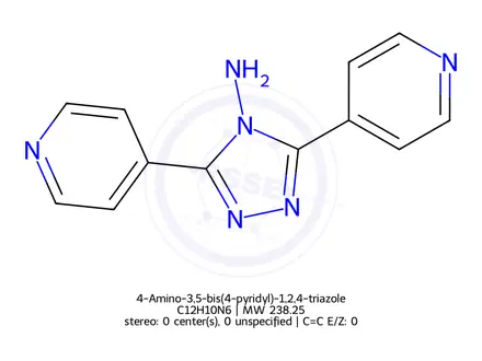 Chemical structure of 4-Amino-3,5-bis(4-pyridyl)-1,2,4-triazole