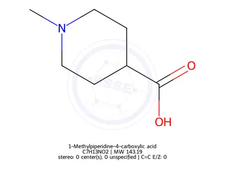 Chemical structure of 1-Methylpiperidine-4-carboxylic acid
