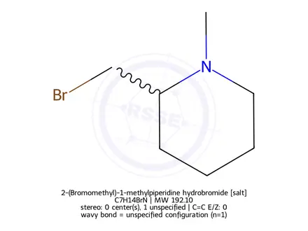 Chemical structure of 2-(Bromomethyl)-1-methylpiperidine hydrobromide