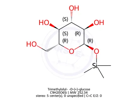 Chemical structure of Trimethylsilyl-α-D-(+)-glucose
