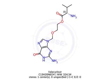Chemical structure of Valacyclovir