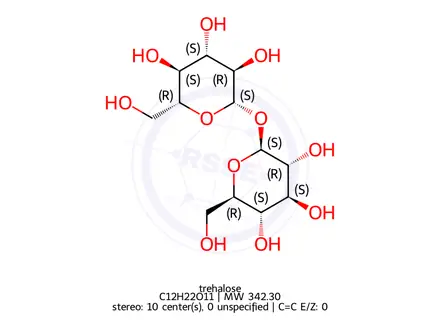 Chemical structure of β,β-trehalose