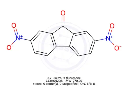 Chemical structure of 2,7-Dinitro-9-fluorenone