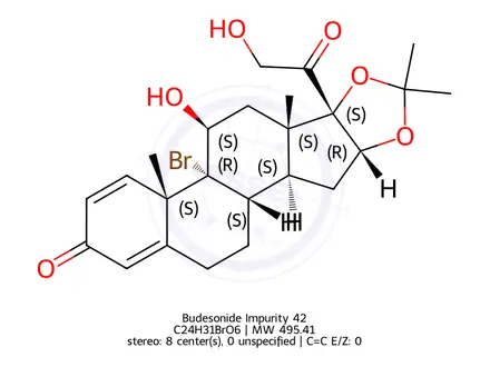 Chemical structure of Budesonide Impurity 42