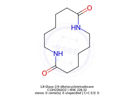 Chemical structure of 1,8-Diaza-2,9-diketocyclotetradecane