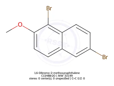 Chemical structure of 1,6-Dibromo-2-methoxynaphthalene