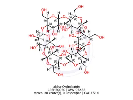 Chemical structure of alpha-Cyclodextrin