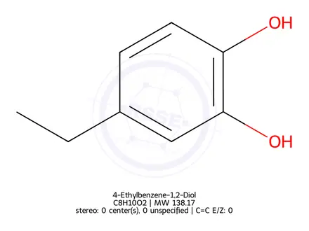 Chemical structure of 4-Ethylbenzene-1,2-Diol