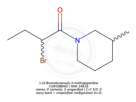 Chemical structure of 1-(2-Bromobutanoyl)-3-methylpiperidine