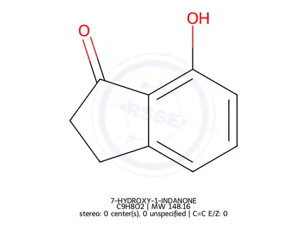 Chemical structure of 7-HYDROXY-1-INDANONE