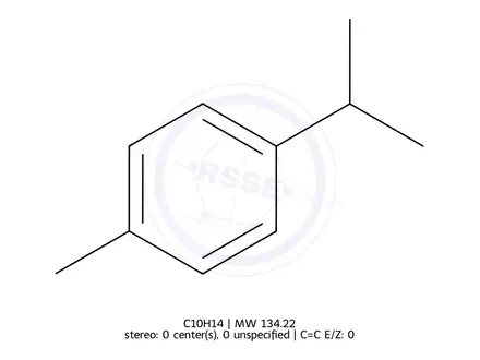 Chemical structure of p-Isopropyltoluene (p-Cymene)