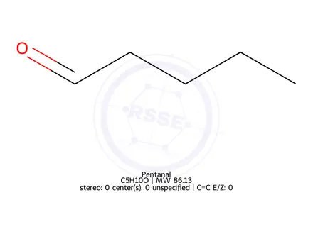 Chemical structure of Pentanal