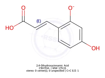 Chemical structure of 2,4-Dihydroxycinnamic Acid