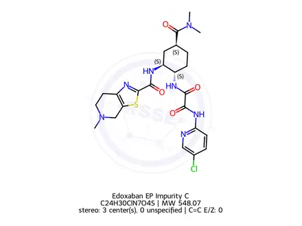 Chemical structure of Edoxaban EP Impurity C