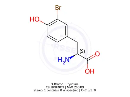 Chemical structure of 3-bromo-L-Tyrosine