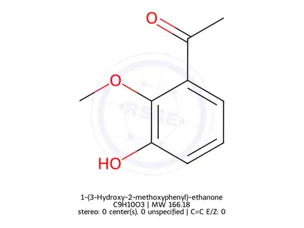 Chemical structure of 1-(3-Hydroxy-2-methoxyphenyl)-ethanone