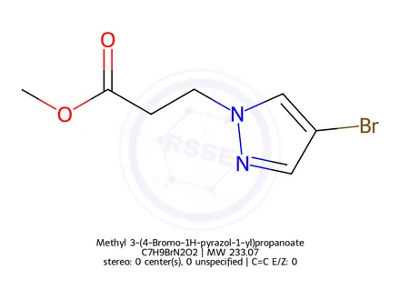 Chemical structure of Methyl 3-(4-Bromo-1H-pyrazol-1-yl)propanoate