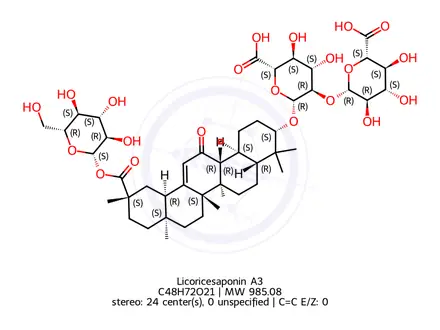 Chemical structure of Licoricesaponin A3