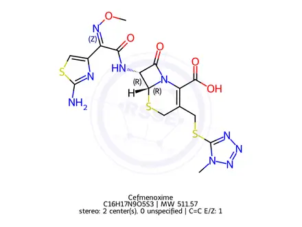 Chemical structure of Cefmenoxime