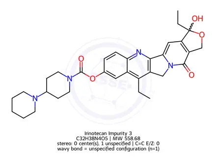 Chemical structure of Irinotecan Furan ring impurity