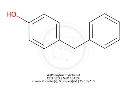 Chemical structure of 4-(Phenylmethyl)phenol