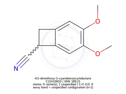 Chemical structure of 4,5-dimethoxy-1-cyanobenzocyclobutane