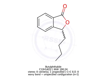 Chemical structure of Butylphthalide
