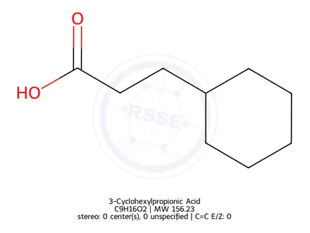 Chemical structure of 3-Cyclohexylpropionic Acid