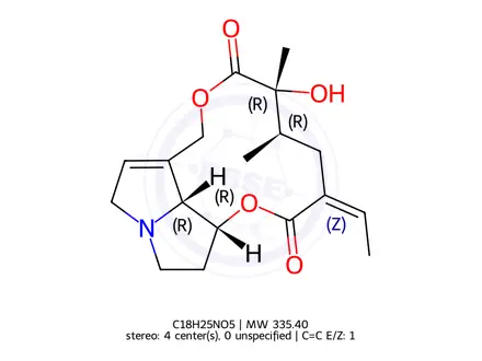 Chemical structure of Senecionine