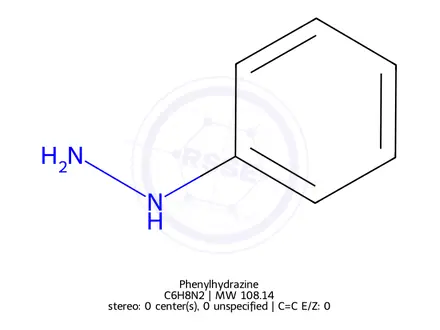 Chemical structure of Phenylhydrazine