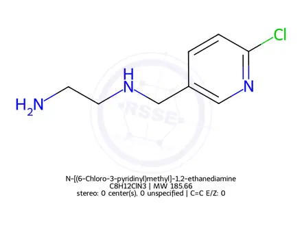 Chemical structure of N-[(6-Chloro-3-pyridinyl)methyl]-1,2-ethanediamine