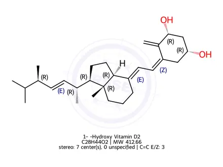 Chemical structure of 1-β-Hydroxy Vitamin D2