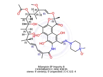 Chemical structure of Rifampicin EP Impurity B