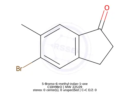 Chemical structure of 5-Bromo-6-methyl-indan-1-one