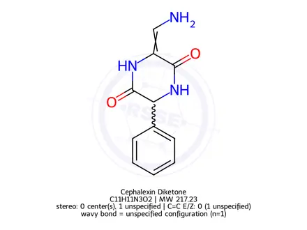 Chemical structure of Cephalexin Diketone
