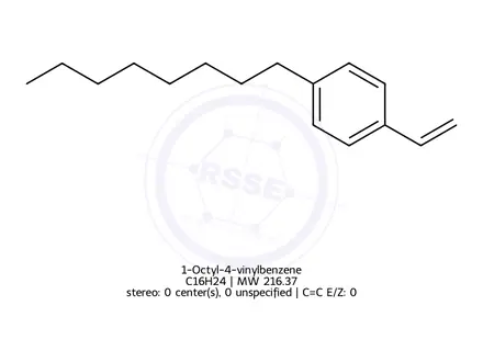 Chemical structure of 1-Octyl-4-vinylbenzene