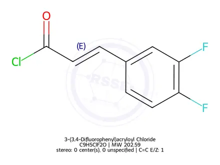 Chemical structure of 3-(3,4-Difluorophenyl)acryloyl Chloride
