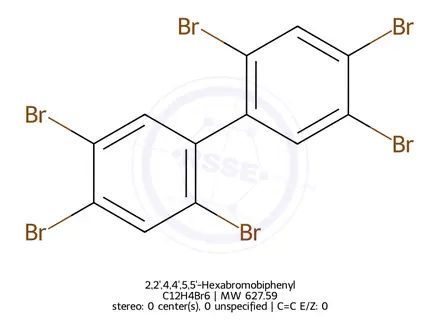 Chemical structure of 2,2',4,4',5,5'-Hexabromobiphenyl