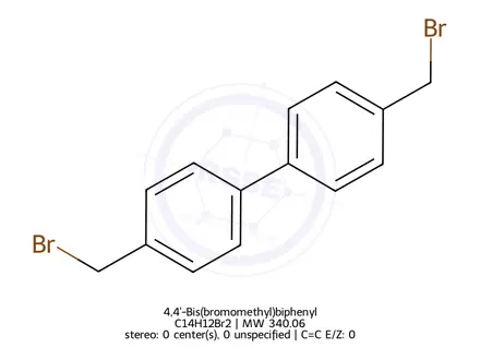 Chemical structure of 4,4'-Bis(bromomethyl)biphenyl