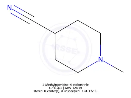 Chemical structure of 1-Methylpiperidine-4-carbonitrile