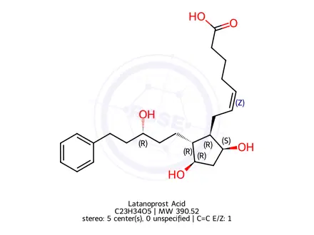 Chemical structure of Latanoprost Acid