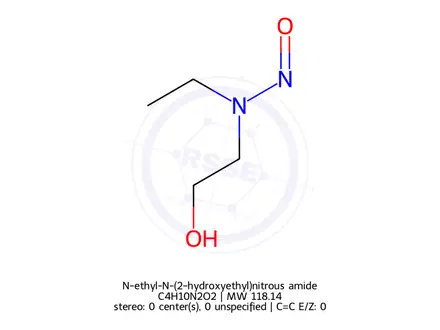 Chemical structure of N-ethyl-N-(2-hydroxyethyl)nitrous amide