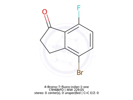 Chemical structure of 4-Bromo-7-fluoro-indan-1-one