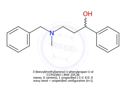 Chemical structure of 3-(benzyl(methyl)amino)-1-phenylpropan-1-ol