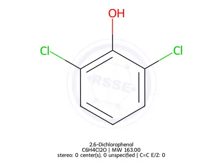 Chemical structure of 2,6-Dichlorophenol