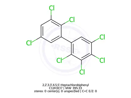 Chemical structure of 2,2',3,3',4,5,5'-Heptachlorobiphenyl