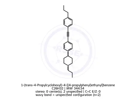 Chemical structure of 1-(trans-4-Propylcyclohexyl)-4-[(4-propylphenyl)ethynyl]benzene