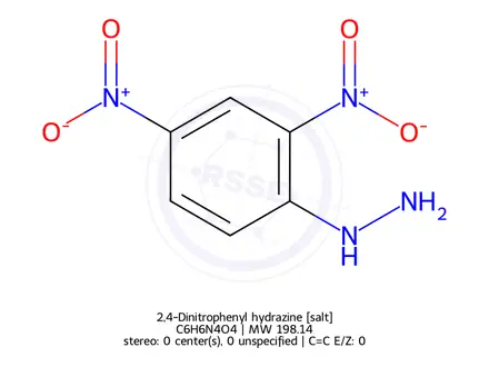 Chemical structure of 2,4-Dinitrophenyl hydrazine
